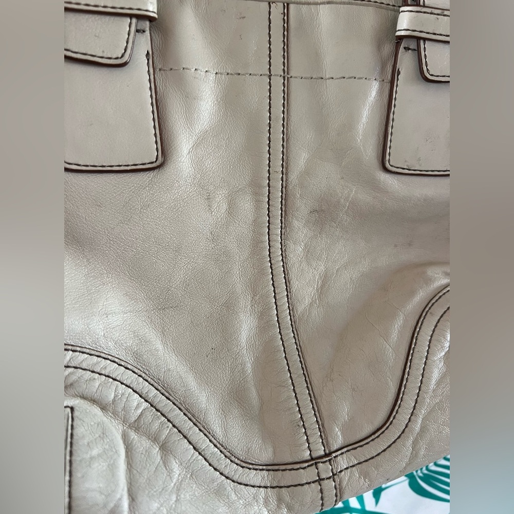 Vintage white Coach soho leather satchel handbag model 9544 - Picture 5 of 13